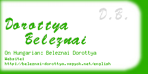 dorottya beleznai business card